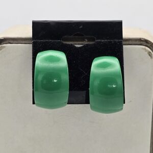 Vintage Green Hoop earrings